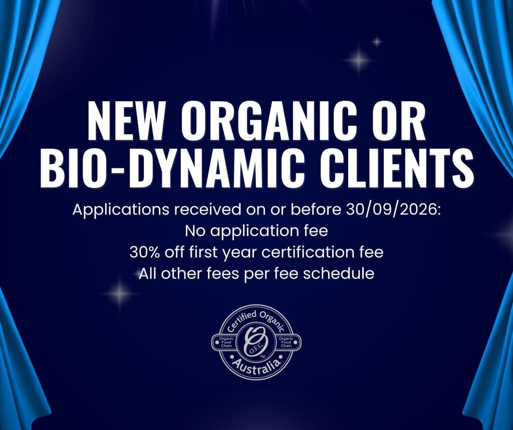 View the OFC 30th birthday organic & bio-dynamic certification offer